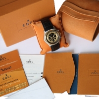 EBEL 1911 "Le Modulor" Stainless Steel / 18k Gold Chronograph 1137240 FULLSET