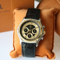 EBEL 1911 "Le Modulor" Stainless Steel / 18k Gold Chronograph 1137240 FULLSET
