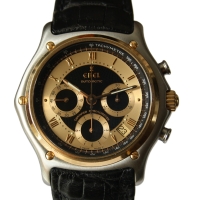 EBEL 1911 "Le Modulor" Stainless Steel / 18k Gold Chronograph 1137240 FULLSET