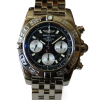 Breitling Chronomat 41 Black Pilot Bracelet AB014012/BA52 Box & Papers
