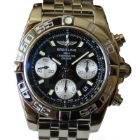 Breitling Chronomat 41 Black Pilot Bracelet AB014012/BA52 Box & Papers