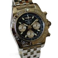 Breitling Chronomat 41 Black Pilot Bracelet AB014012/BA52 Box & Papers