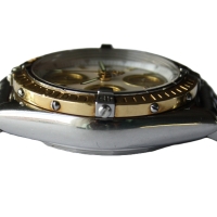 Breitling Chronomat Stahl / Gold Perlmutt Pilotarmband D13352 FULL SET