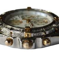 Breitling Crosswind Stahl / Gold 76 Brillanten Pilotarmband B13355 B&P