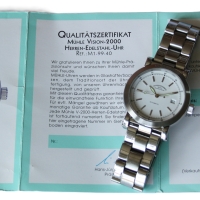 Mühle Glashütte City M99 Weiß M1-99-00 Edelstahl 40 mm Automatik Herrenuhr B&P