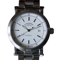 Mühle Glashütte City M99 Weiß M1-99-00 Edelstahl 40 mm Automatik Herrenuhr B&P