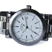 Mühle Glashütte City M99 Weiß M1-99-00 Edelstahl 40 mm Automatik Herrenuhr B&P