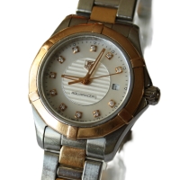 TAG Heuer Aquaracer Lady MOP Diamonds Stahl / Roségold 27mm Quarz WAP1451.BD0837