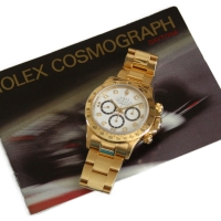 Rolex Daytona 18k / 750 Gelbgold Zenith 16528 Weißes Brillantblatt Inverted Six