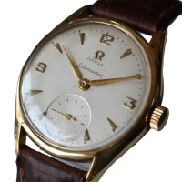 Omega Seamaster "Pre-Ranchero" Handaufzug Vintage 18k /750 Gelbgold Ref.: 2507