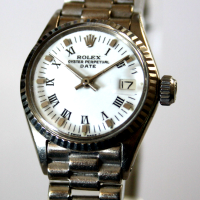 ROLEX Lady Date 18k / 750er Weißgold Präsidentenarmband Damenuhr Ref.: 6517