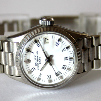 ROLEX Lady Date 18k / 750er Weißgold Präsidentenarmband Damenuhr Ref.: 6517