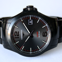 Longines Conquest V.H.P. Quarz Stahl Black Ref.: L3.726.2