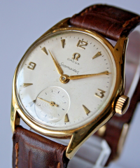 Omega Seamaster "Pre-Ranchero" Handaufzug Vintage 18k /750 Gelbgold Herrenuhr Ref.: 2507