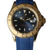 Rolex Yacht-Master 40 Blau 18k / 750er Gelbgold 16628 T-Serie mit Kautschukband