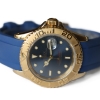 Rolex Yacht-Master 40 Blau 18k / 750er Gelbgold 16628 T-Serie mit Kautschukband