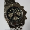Breitling Chronomat 41 Edelstahl Schwarz Pilotarmband Herrenuhr AB014012/BA52 B&P