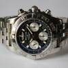 Breitling Chronomat 41 Edelstahl Schwarz Pilotarmband Herrenuhr AB014012/BA52 B&P