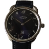 HERMÉS Arceau AR7Q.810 Quarz Edelstahl Leder Herrenuhr FULLSET UNGETRAGEN