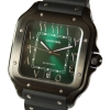 Cartier Santos Large PVD Black Green Dial WSSA0039 FULLSET