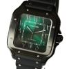 Cartier Santos Large PVD Black Green Dial WSSA0039 FULLSET