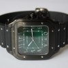 Cartier Santos Large PVD Black Grün WSSA0039 FULLSET