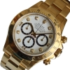 Rolex Daytona 18k / 750 Gelbgold Zenith 16528 Weißes Brillantblatt Inverted Six